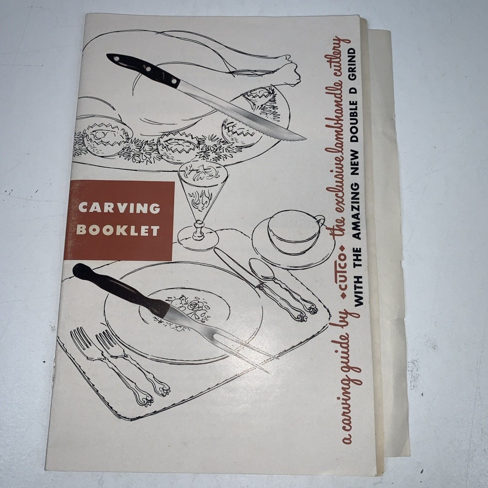 Vintage Carving Booklet - A Carving Guide by Cutco Knives Cutlery 1954